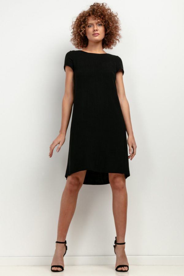Black Daydress in Day Dresses with Len and Viscose