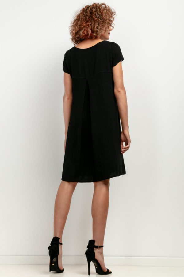 Black Daydress in Day Dresses with Len and Viscose