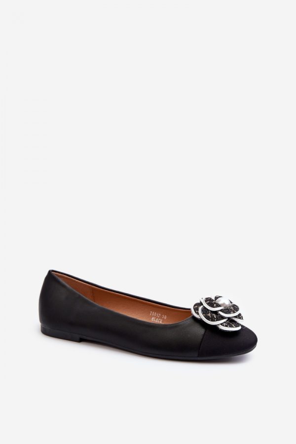 Black Ballet Flats in Ballet Flats, Ballet Pumps For Women with Fabric, Footbed, Upper Height and Heel Height