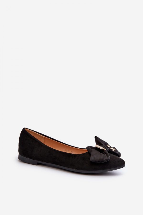 Black Ballet Flats in Ballet Flats, Ballet Pumps For Women with Fabric and Footbed