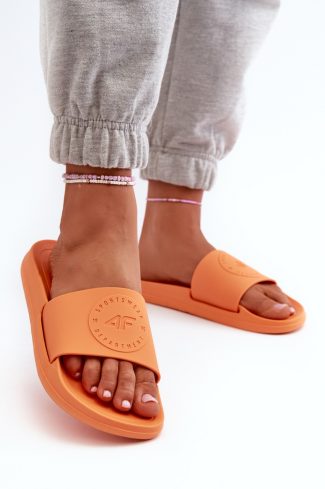 Orange Flip-flops in Sandals & Flip-Flops For Women with Fabric and Footbed