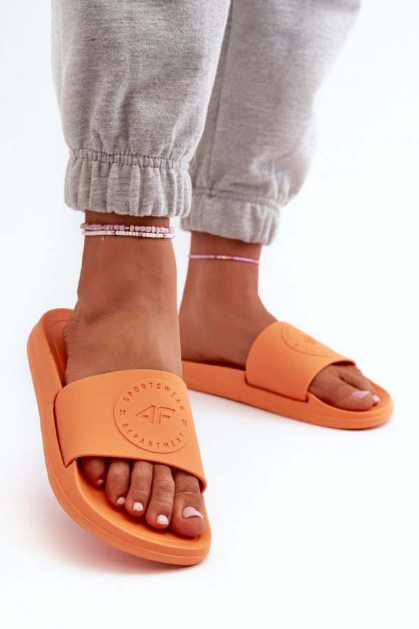 Orange Flip-flops in Sandals & Flip-Flops For Women with Fabric and Footbed