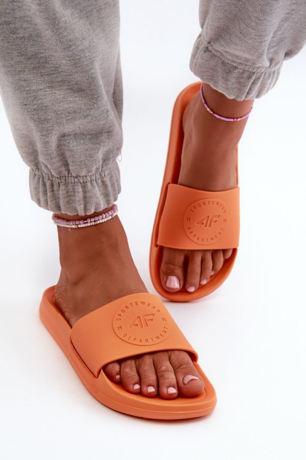 Orange Flip-flops in Sandals & Flip-Flops For Women with Fabric and Footbed