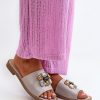 Beige Flip-flops in Sandals & Flip-Flops For Women with Fabric, Footbed and Heel Height
