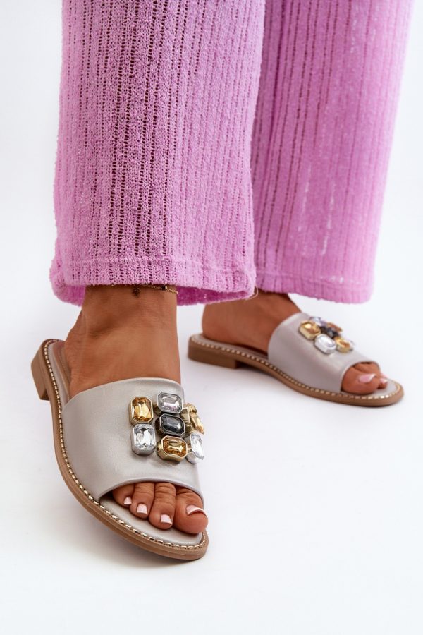 Beige Flip-flops in Sandals & Flip-Flops For Women with Fabric, Footbed and Heel Height