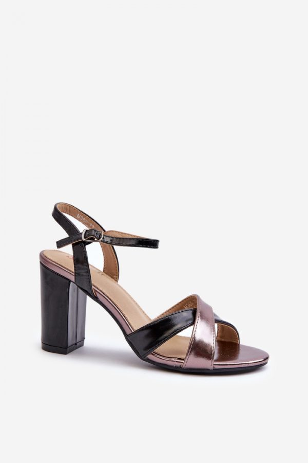 black Heel sandals model 198678 Step in style