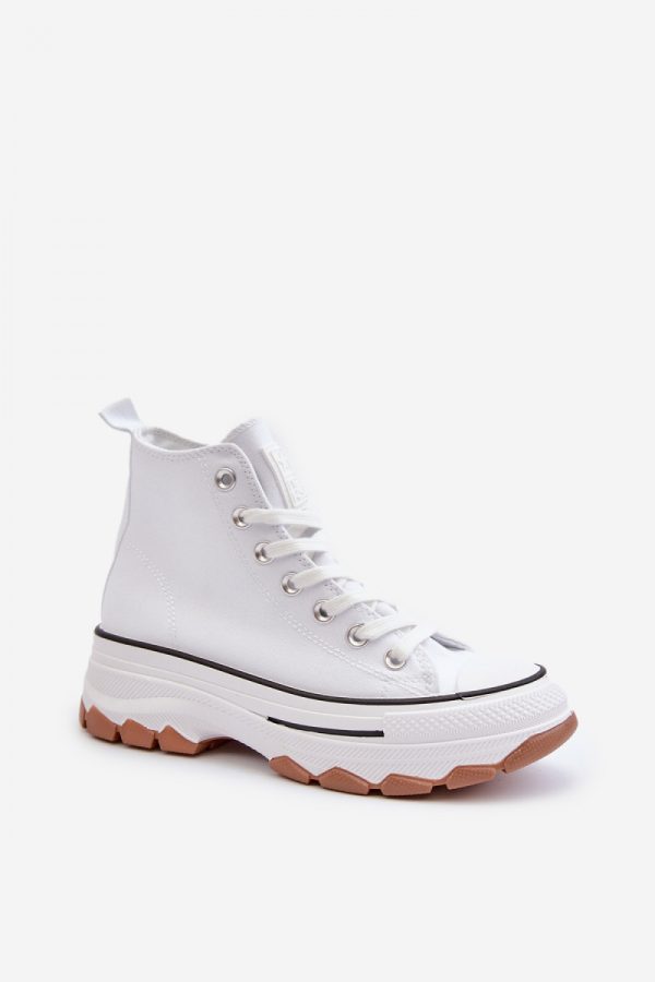 white Platform sneakers model 198691 Step in style