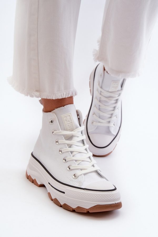 white Platform sneakers model 198691 Step in style