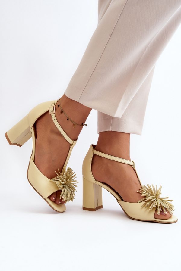 beige Heel sandals model 198793 Step in style