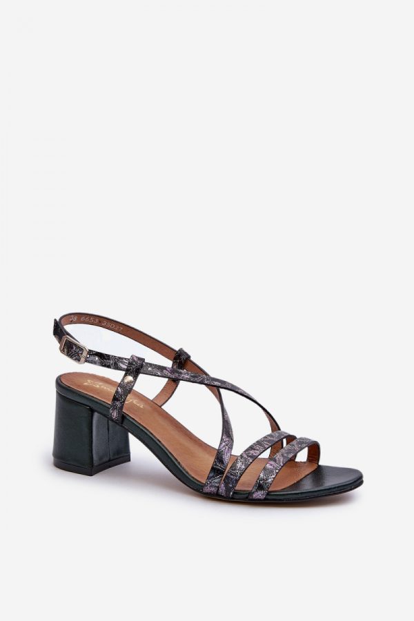 green Heel sandals model 198794 Step in style