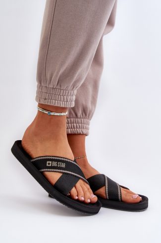 Black Flip-flops in Sandals & Flip-Flops For Women with Fabric, Footbed and Sole Height