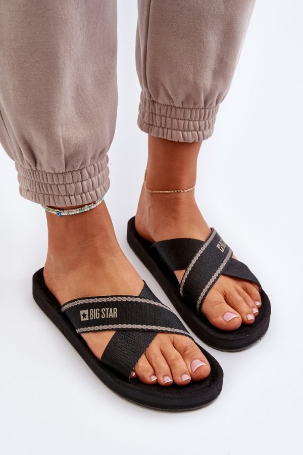 Black Flip-flops in Sandals & Flip-Flops For Women with Fabric, Footbed and Sole Height