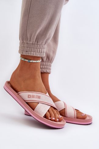 Pink Flip-flops in Sandals & Flip-Flops For Women with Fabric, Footbed and Sole Height