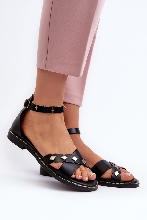 Black Sandals in Sandals & Flip-Flops For Women with Fabric, Footbed and Heel Height