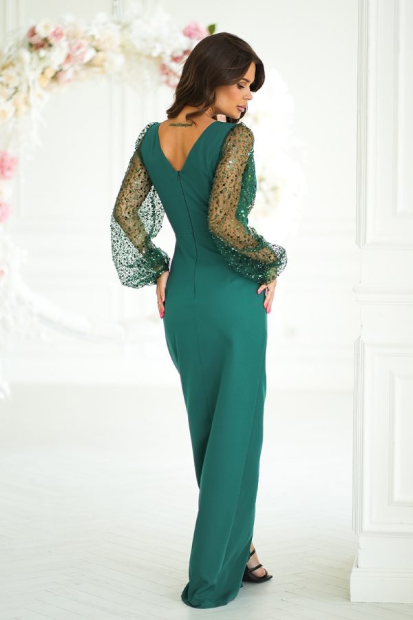Green Long Dress in Evening Dresses with