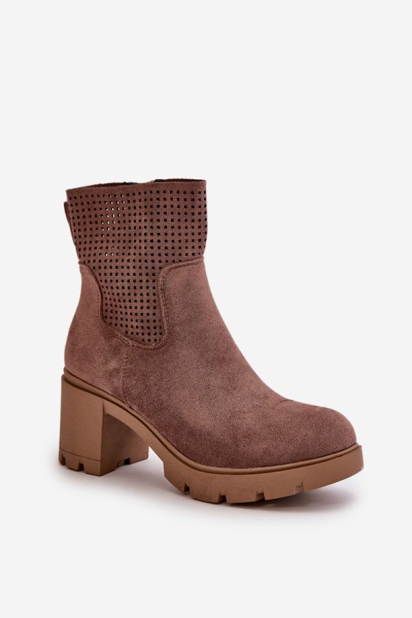 brown Heel boots model 199066 Step in style
