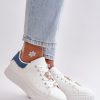 1036142.jpg White Sneakers in Women`s Athletic Shoes, Trainers, Sneakers with Fabric, Footbed, Upper Height and Platform Height