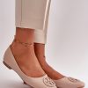 Beige Ballet Flats in Ballet Flats, Ballet Pumps For Women with Fabric, Footbed and Upper Height