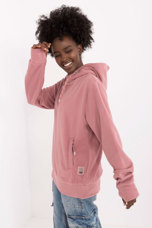 Pink Sweatshirt in Sweatshirts For Women with Polyester