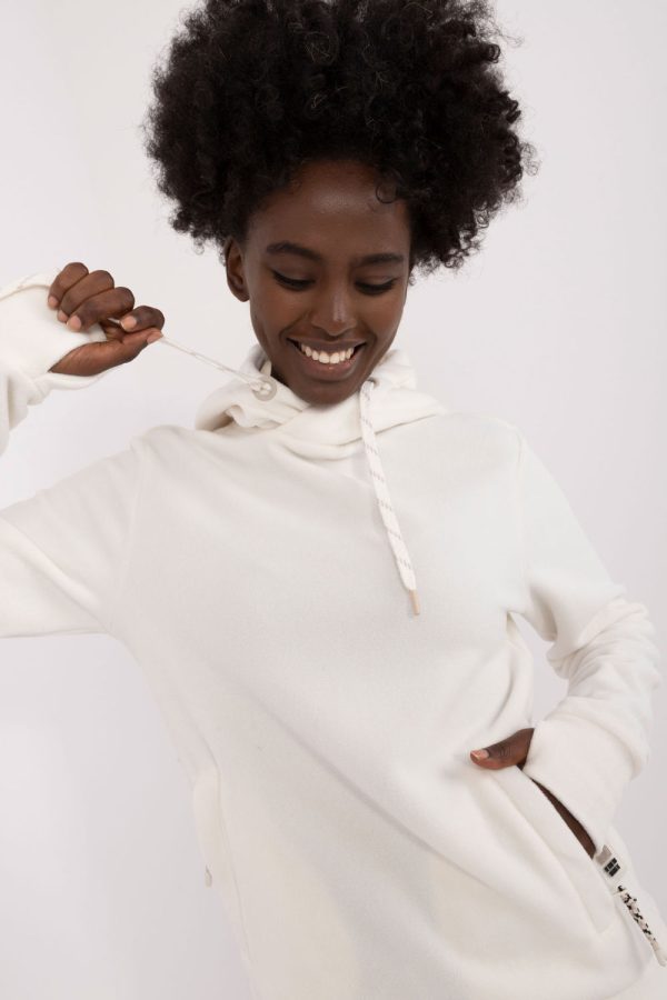 White Sweatshirt in Sweatshirts For Women with Polyester