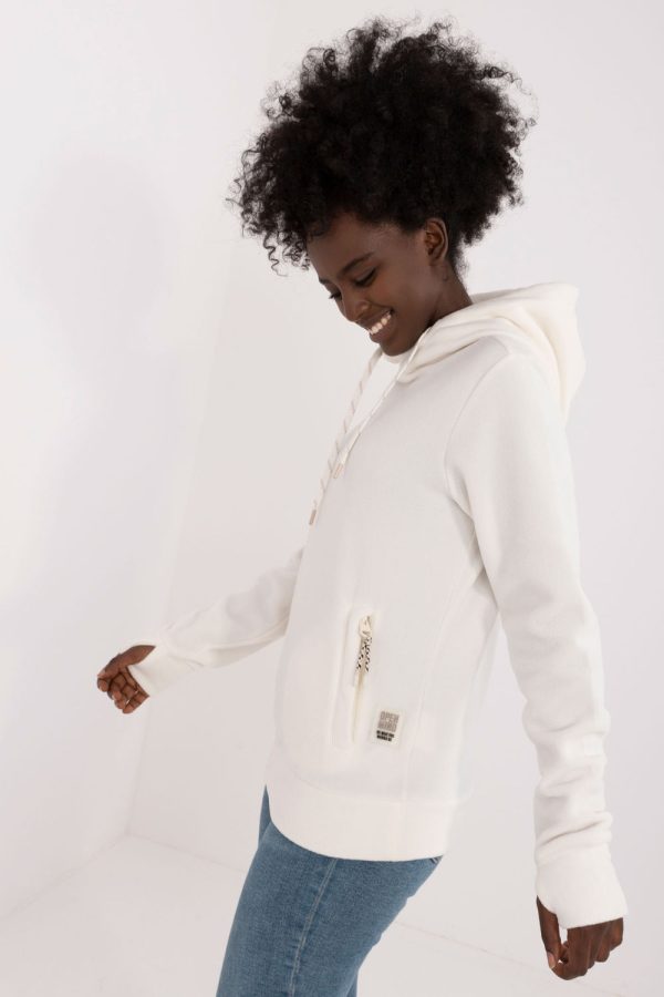 White Sweatshirt in Sweatshirts For Women with Polyester