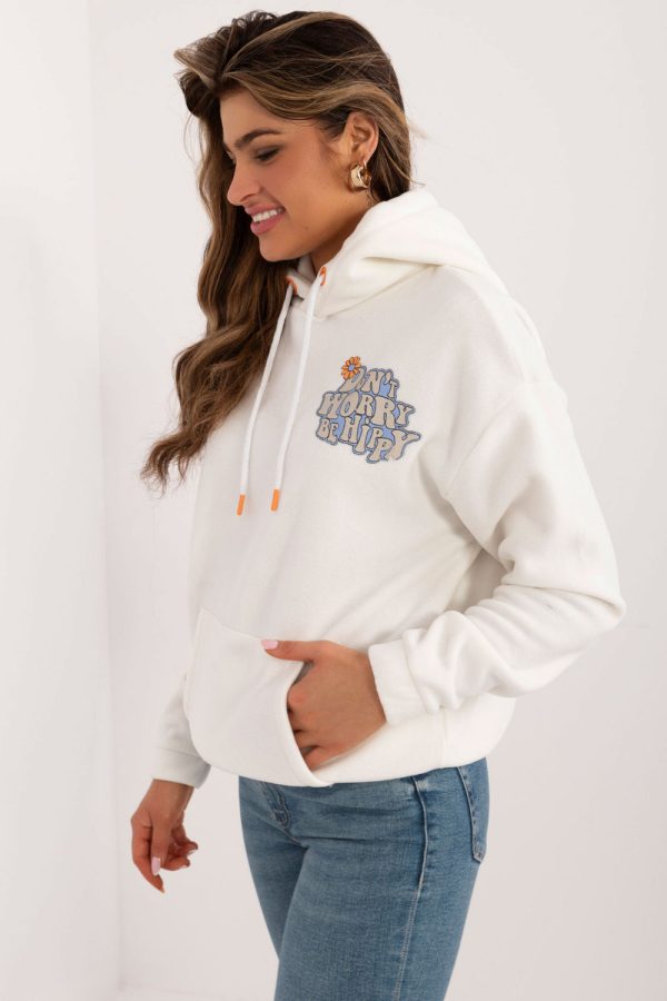 Beige Sweatshirt in Sweatshirts For Women with Polyester