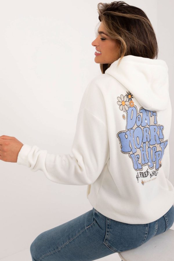 Beige Sweatshirt in Sweatshirts For Women with Polyester