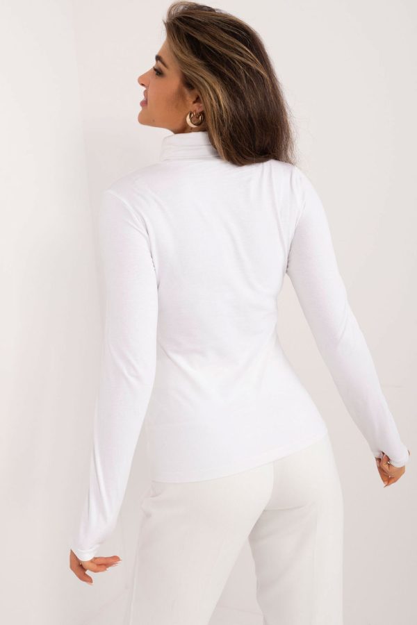 White Blouse in Women`s Blouses, Tunics with Cotton and Spandex