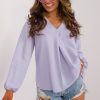 Blue Blouse in Women`s Blouses, Tunics with Spandex and Viscose