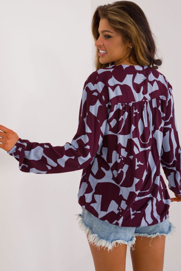 Red Blouse in Women`s Blouses, Tunics with Viscose