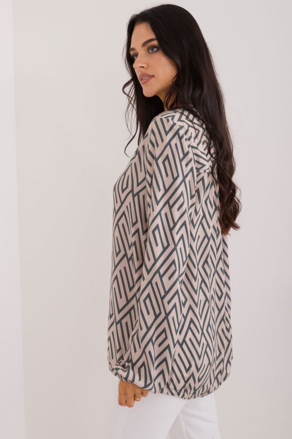 Beige Blouse in Women`s Blouses, Tunics with Viscose
