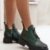 Green Boots in Women`s Ankle Boots & Booties with Fabric, Warmers, Footbed, Upper Height, Heel Height and Platform Height
