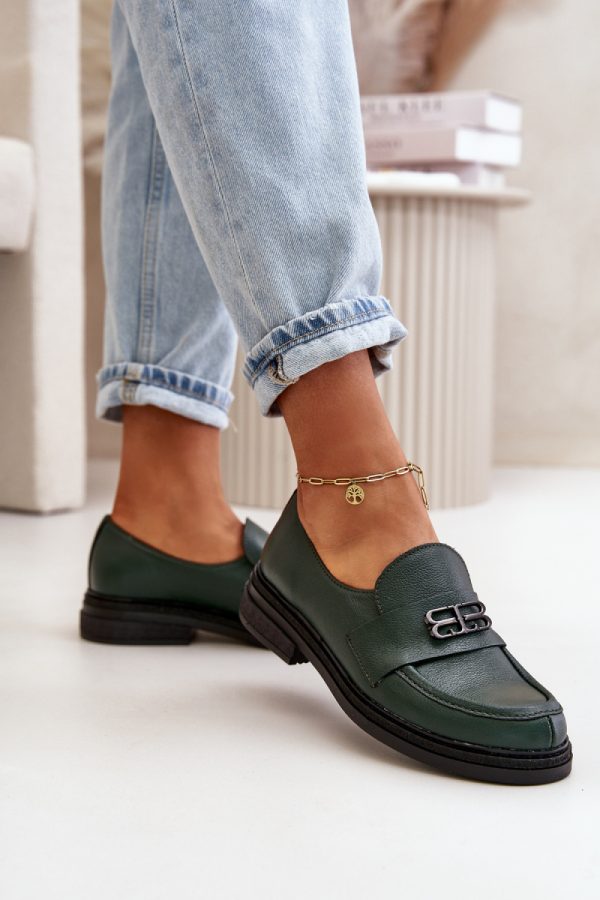 green Half shoes model 199312 Step in style