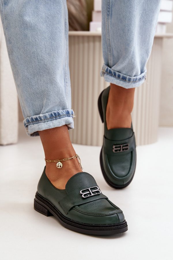 green Half shoes model 199312 Step in style