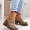 Beige Heeled Low Shoes in Women`s Ankle Boots & Booties with Fabric, Footbed, Upper Height, Heel Height and Platform Height