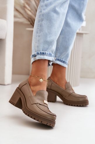 Beige Heeled Low Shoes in Women`s Ankle Boots & Booties with Fabric, Footbed, Upper Height, Heel Height and Platform Height