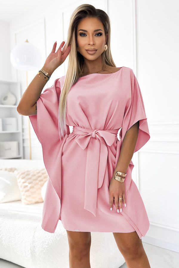 Pink Daydress in Day Dresses with Spandex and Polyester