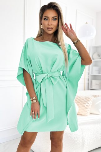 Green Daydress in Day Dresses with Spandex and Polyester