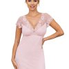 Pink Nightshirt in Nightgowns, Nighties, Sleep Shirts with Spandex, Polyamide and Viscose
