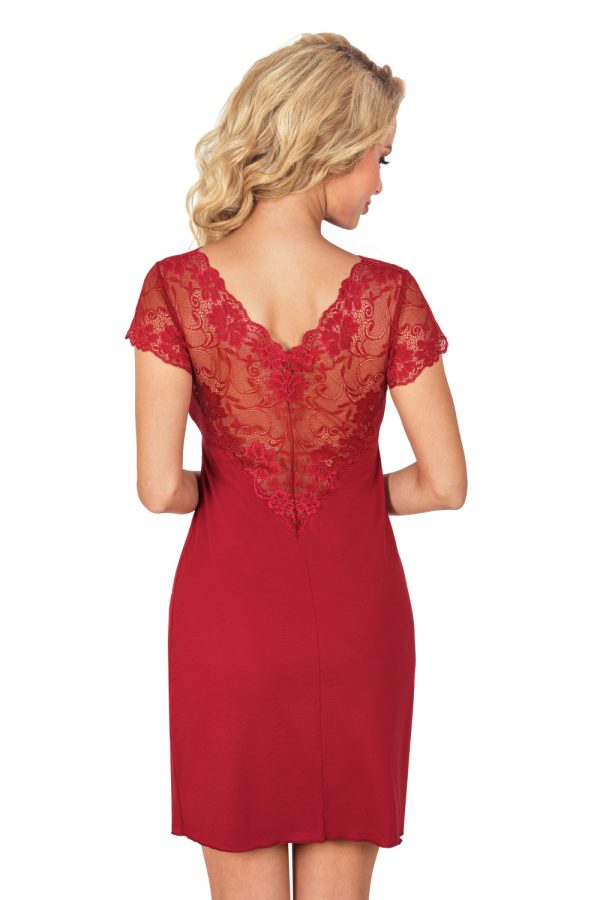 Red Nightshirt in Nightgowns, Nighties, Sleep Shirts with Spandex, Polyamide and Viscose