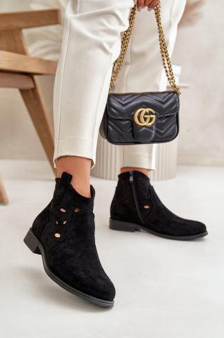 Black Boots in Women`s Ankle Boots & Booties with Fabric, Footbed, Upper Height and Heel Height