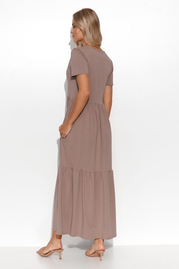 Brown Daydress in Day Dresses with Cotton and Spandex