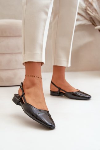 Black Ballet Flats in Ballet Flats, Ballet Pumps For Women with Fabric, Footbed and Heel Height
