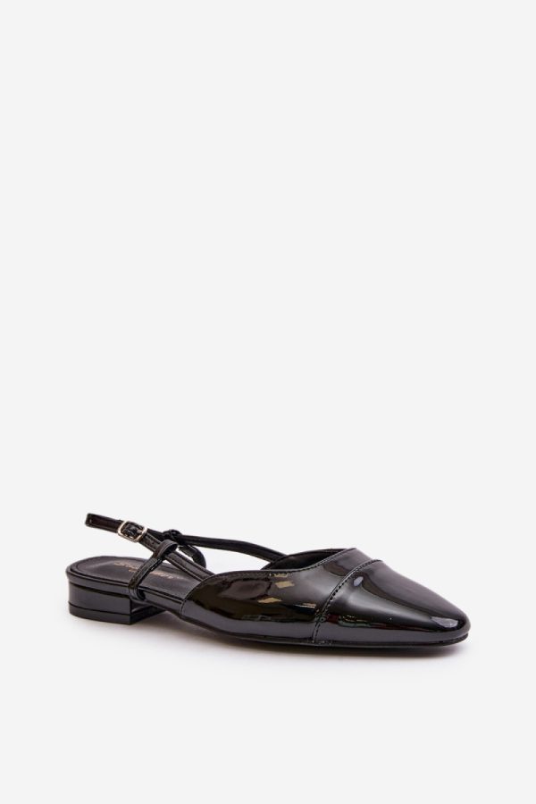Black Ballet Flats in Ballet Flats, Ballet Pumps For Women with Fabric, Footbed and Heel Height