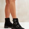 Black Boots in Women`s Ankle Boots & Booties with Fabric, Warmers, Footbed, Upper Height, Heel Height and Platform Height