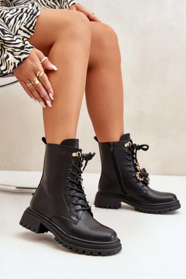 Black Bootie in Women`s Ankle Boots & Booties with Fabric, Warmers, Footbed, Upper Height and Heel Height