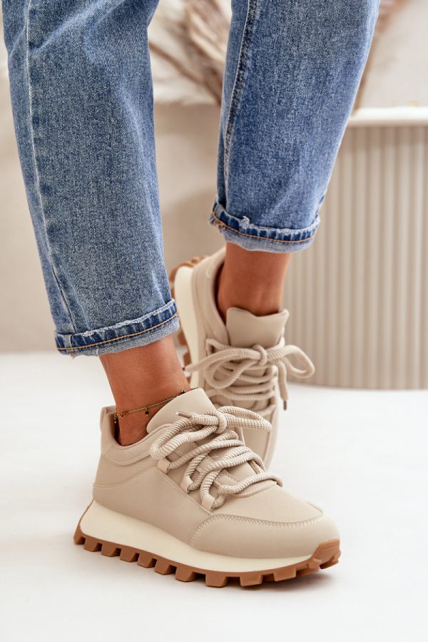 brown Platform sneakers model 199880 Step in style
