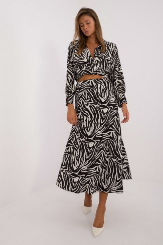 Beige Set in Skirts with Spandex and Polyester