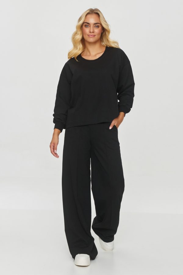 Black Set in Pants, Trousers, Shorts with Cotton and Spandex