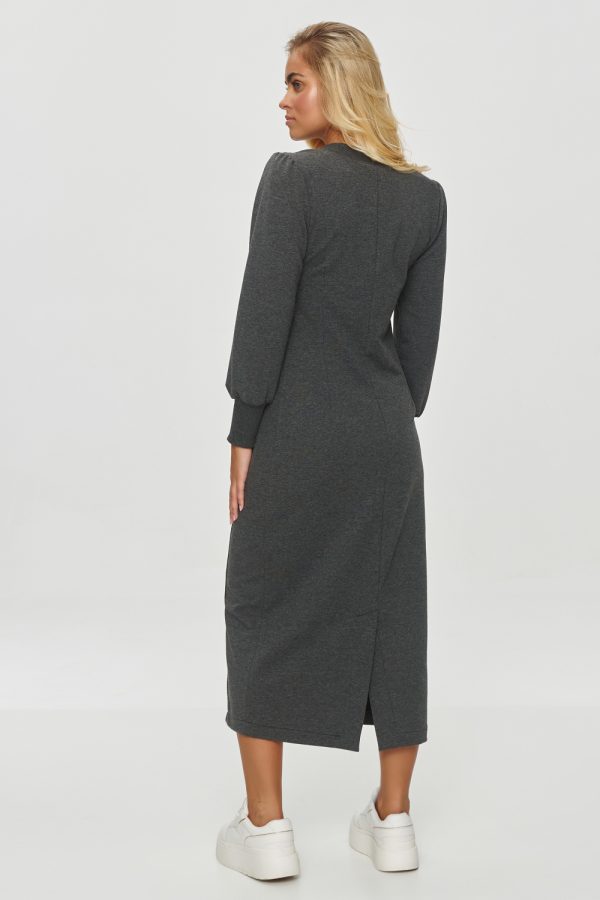 Grey Daydress in Day Dresses with Cotton and Spandex